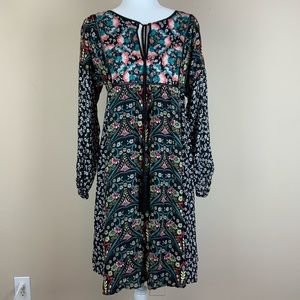 Sundance Boho Festival Peasant Dress Long Sleeve